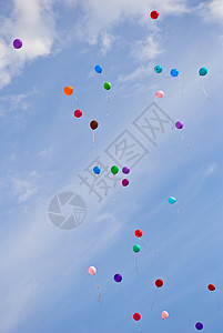 球体希望自由蓝色天空背景图片