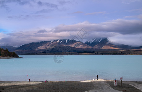 泰卡波湖天空观光旅游风景美丽山脉背景图片