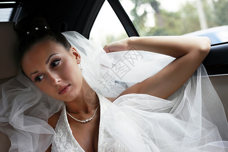 美丽的新娘钻石面纱生活婚礼女孩已婚女士背景图片