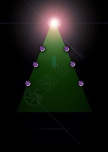 圣诞树摘要圆形季节性圆圈线条插图椭圆形运动背景图片