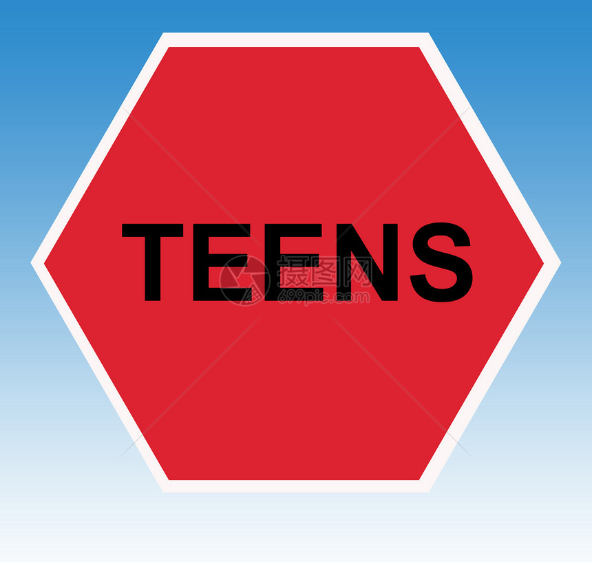 青少年警告标志图片