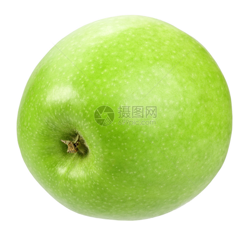 单一绿苹果绿色阴影摄影收获季节健康蔬菜水果照片宏观图片