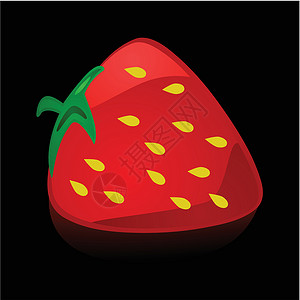 草莓红色插图种子浆果水果背景图片
