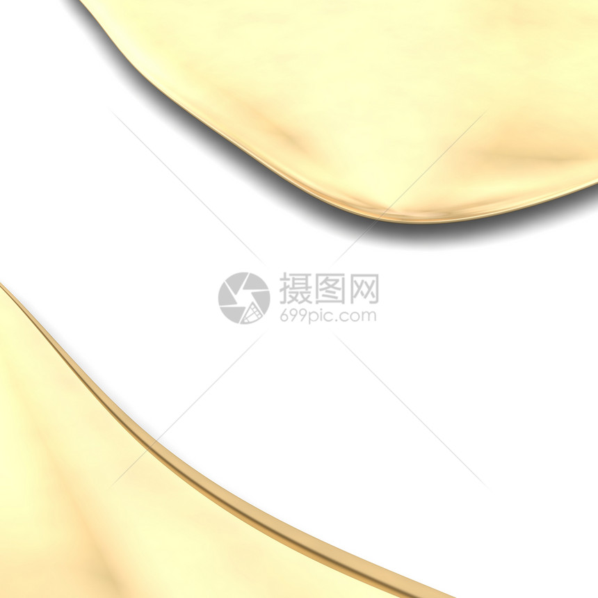 摘要金色背景背景金属黄色橙子曲线圆形插图海浪波浪创造力空白图片