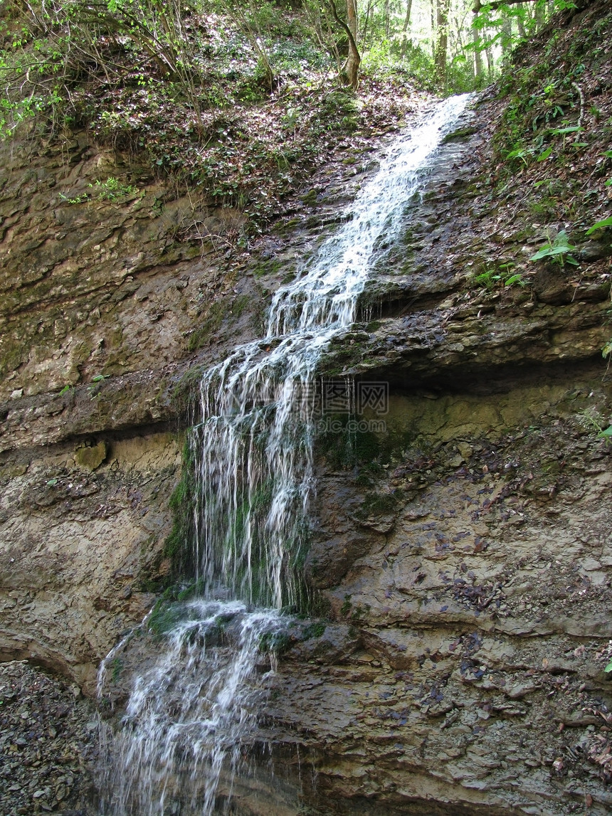 瀑布背景石头岩石自然保护区晴天旅行水分风景游览山脉图片