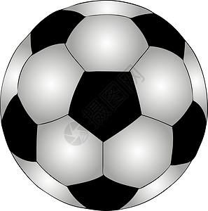 足球球圆形插图白色背景图片