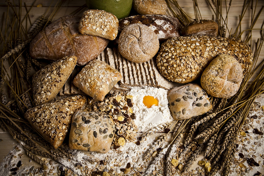 面包饼烘烤农民烹饪植物食物饮食耳朵谷物收获粮食图片