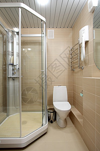 洗浴室房子房间马桶金属蓝色白色公寓龙头酒店奢华背景图片