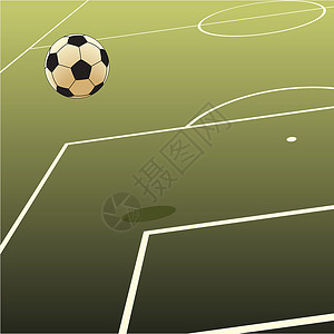 足球投球地面游戏绿色场地插图沥青禁区运动线条背景图片