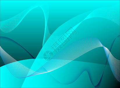 蓝波波浪艺术品线条蓝色互联网色调艺术背景图片