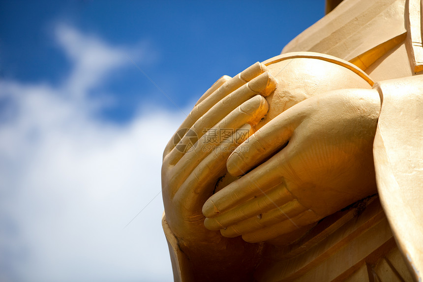 佛像手寺庙精神宗教手指金子艺术信仰上帝文化雕塑图片