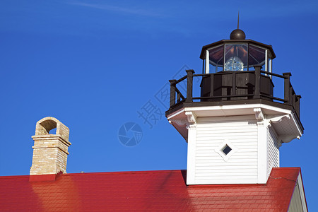 华盛顿港灯塔旅行蓝色地方天空红色白色支撑运输反光板高清图片