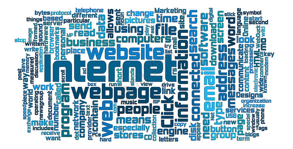 互联网网页标签云插图电脑概念词云背景图片
