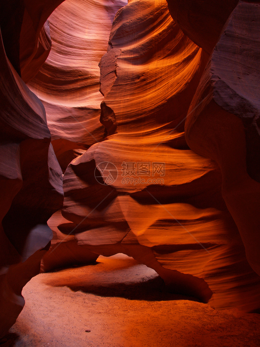 佩奇附近的上安特洛普斯小峡谷干旱游客红色侵蚀羚羊沙漠洞穴橙子黄色峡谷图片