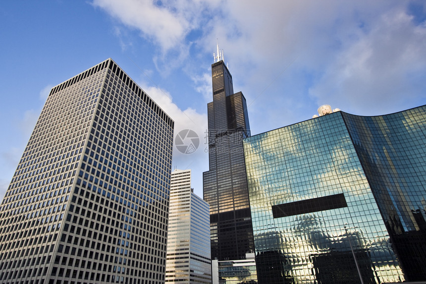 芝加哥办公楼数城市生活目的地圆圈建筑学旅行摩天大楼都市旅游风光景观图片