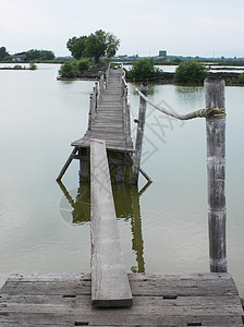 泰国Wooden桥背景图片