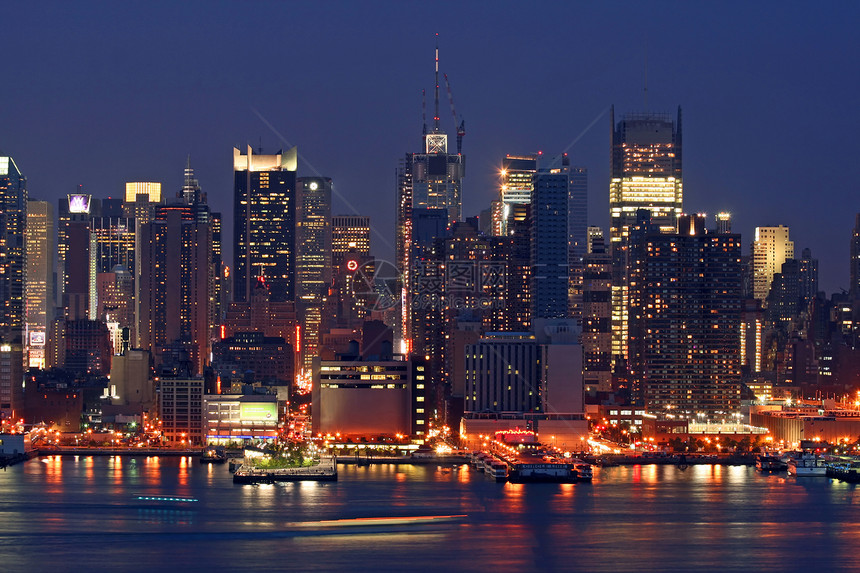 曼哈顿市中心天线办公室出租车建筑摩天大楼地标景观城市都市天际帝国图片