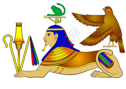 古埃及象形文字古埃及的神话生物怪物象形文字阴间艺术品精神旅行嵌合体宽慰人面设计图片
