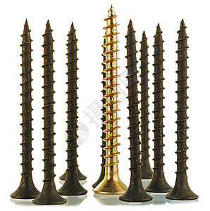 黑铜的螺旋和白铜的圆螺统治权威控制金属扳手木工成就经理宏观团体背景图片