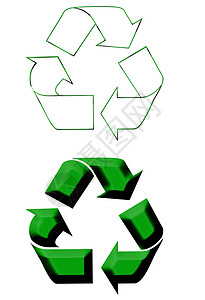 符号编号箭头环境绿色插图生态空白白色背景图片