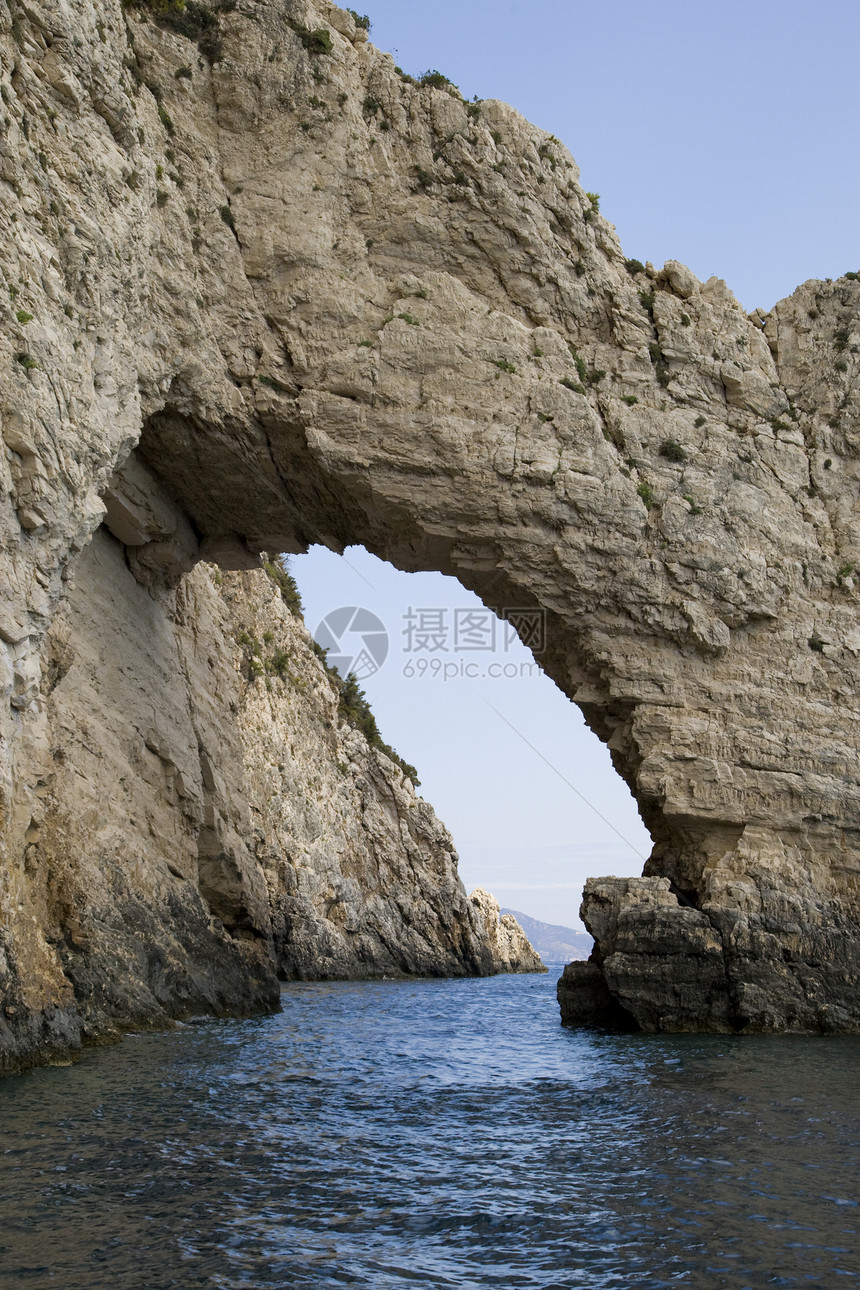 希腊国家石灰石旅游情调蓝色天空假期风景异国旅行图片