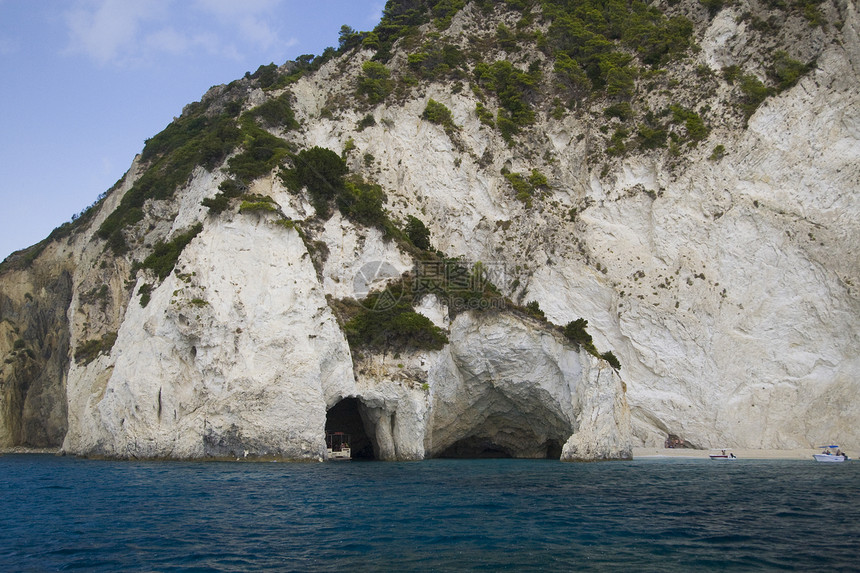希腊异国绿色石灰石支撑场景旅行岩石目的地假期国家图片