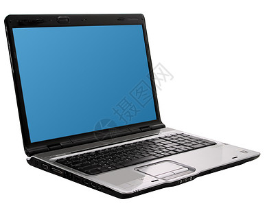 孤立的膝上型数据办公室监视器宽屏展示网络合金技术笔记键盘背景图片