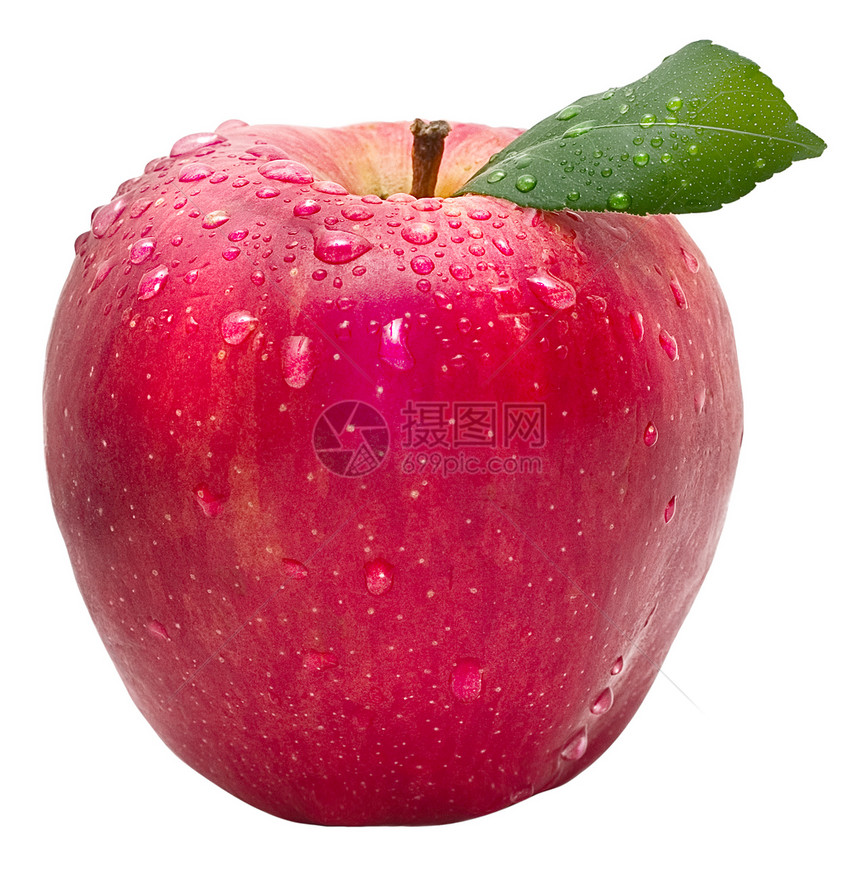 红苹果收成雨滴红色美食早餐生态保健飞沫维生素花园图片