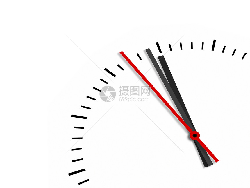 钟风格压力白色黑色插图办公室手表时间装饰小时图片