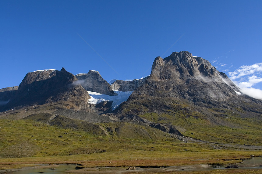 德龙宁玛丽代尔冰川悬崖顶峰图片