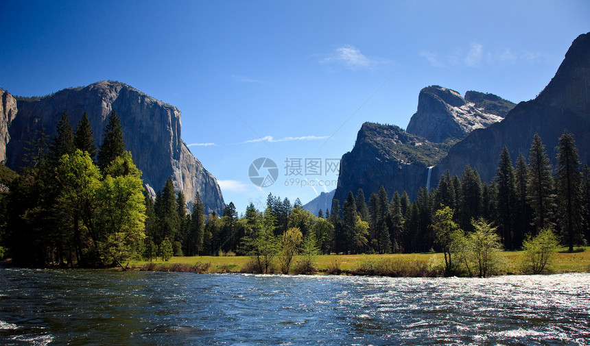 约塞米特河流域与Merced河图片