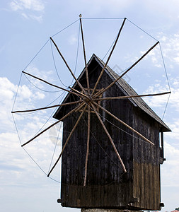 风车涡轮活力世界历史性农村地标生态木头历史背景图片
