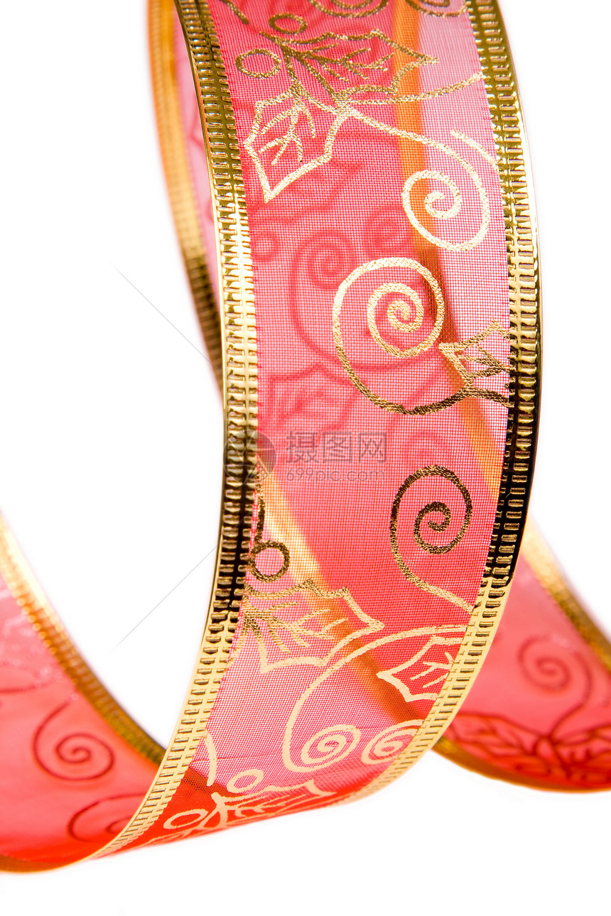 循环圈珠子服饰合金装饰品红色图片
