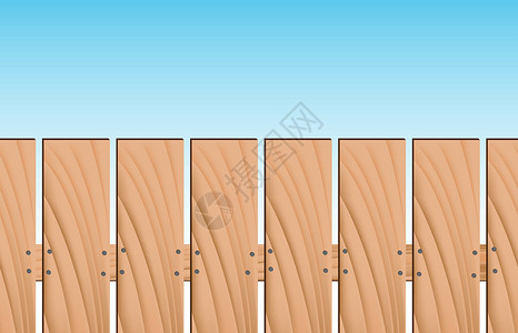 各种各样的木头栅栏木栅栅栏邮政木头插图剪贴艺术天空商业空白夹子插画