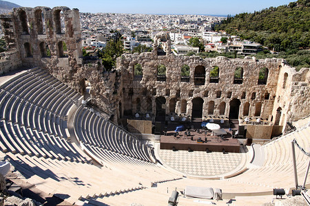 奥林匹克剧院雅典娜历史的高清图片