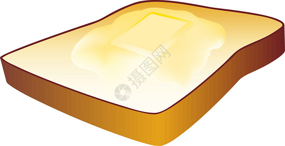 黄油面包热黄油吐司插画