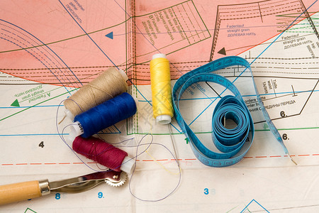 缝针线裁缝手工业统治者卷轴缝纫棉布针线活背景图片