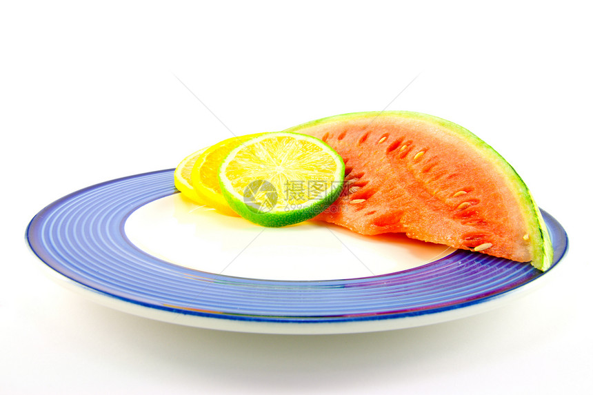 西瓜 西瓜 柑橘碎石市场水果蓝色早餐饮食橙子食品甜点生产收成图片