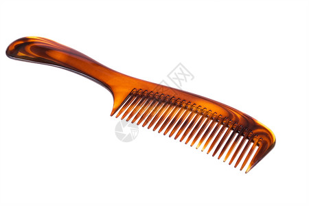 梳子工具理发卫生理发师棕色理发店刷子塑料白色背景图片
