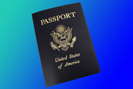 白色背景的美国护照身份游客鉴别旅行海关旅游身份证国际国家目的地移民高清图片素材