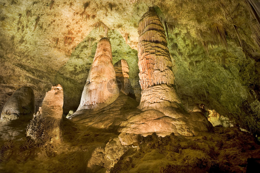 卡尔斯巴德洞穴构造滴水钟乳石盐柱洞穴学家地质图片