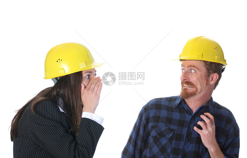 商业女商务人士和建筑工人商务工人嘴唇零售商工匠头盔建筑师工程师手势工作图片