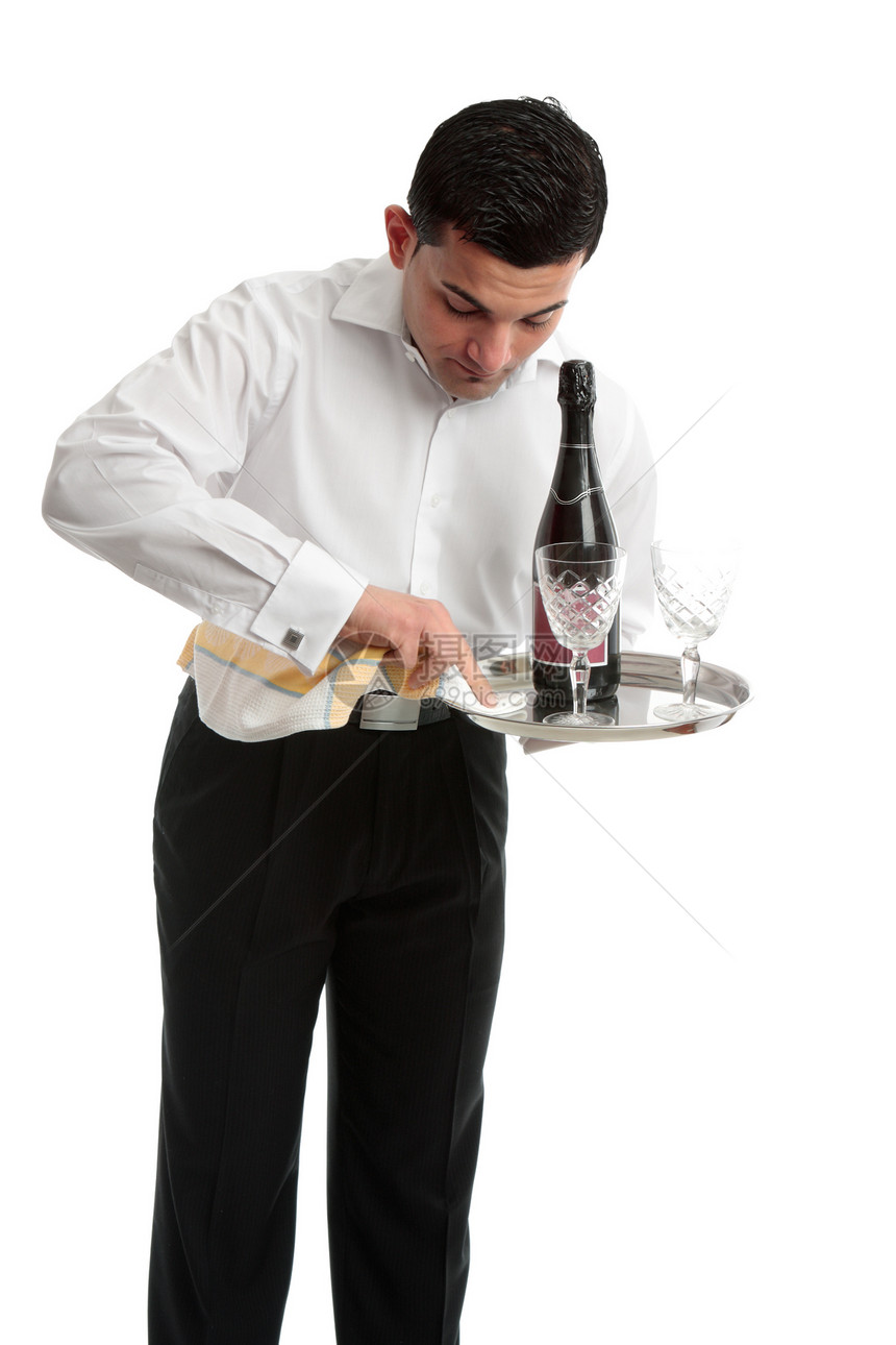 工作时服务员或酒保图片