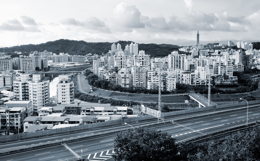 高速公路城景城市公寓摩天大楼全景天际场景景观城市市中心交通旅行图片