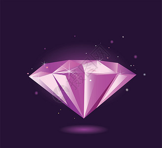 紫色珠宝紫色钻石 - VECTOOR插画