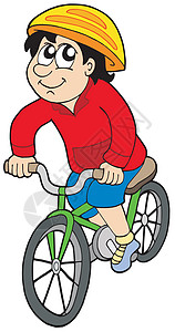 卡通骑自行车背景图片