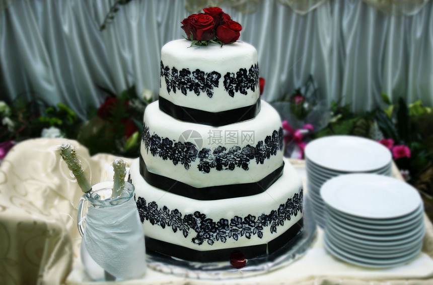 结婚蛋糕接待装饰庆典艺术甜点花朵食物玫瑰派对香草图片