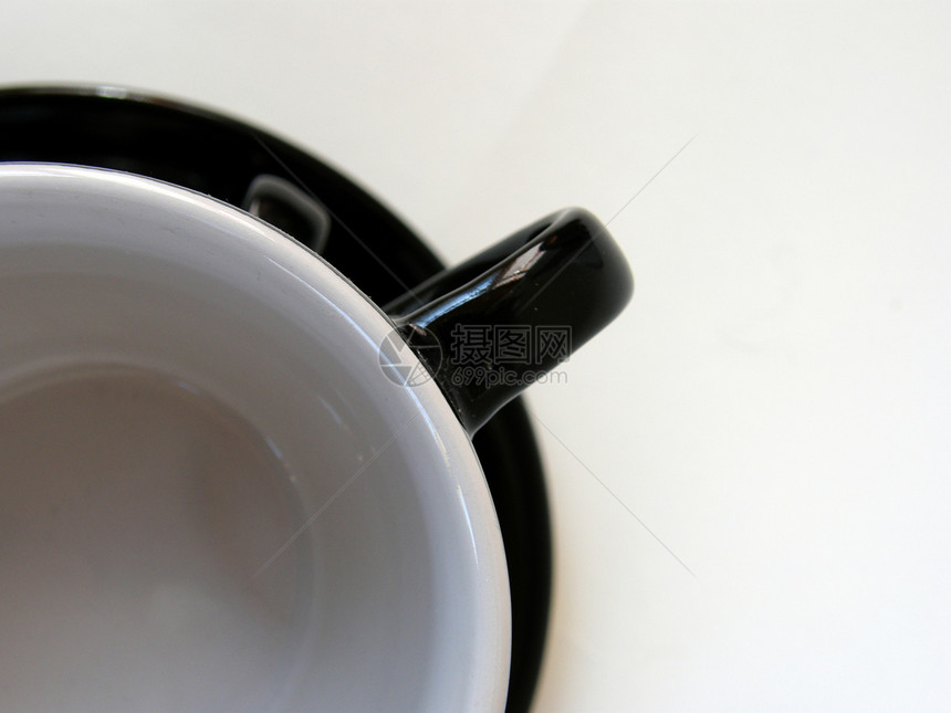 积杯工作室陶器咖啡艺术餐具黑色飞碟白色瓷器陶瓷图片