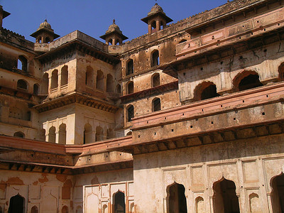 古印度城堡建筑学堡垒建筑历史性沙漠文化地标场景历史日光背景