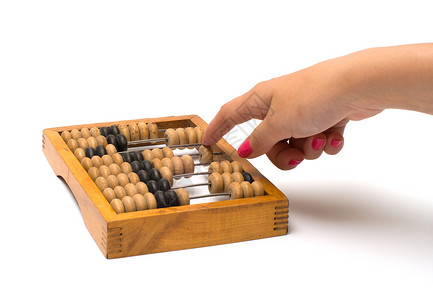伍德算盘手指数学木头珠子商业计算器算术女性投掷帐户木制的高清图片素材